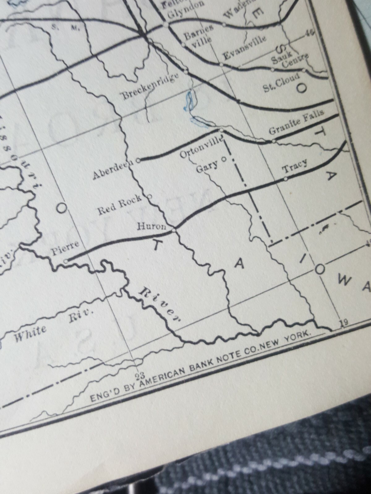Original 1894 railroad map set Eastern & Western Canada train route line station