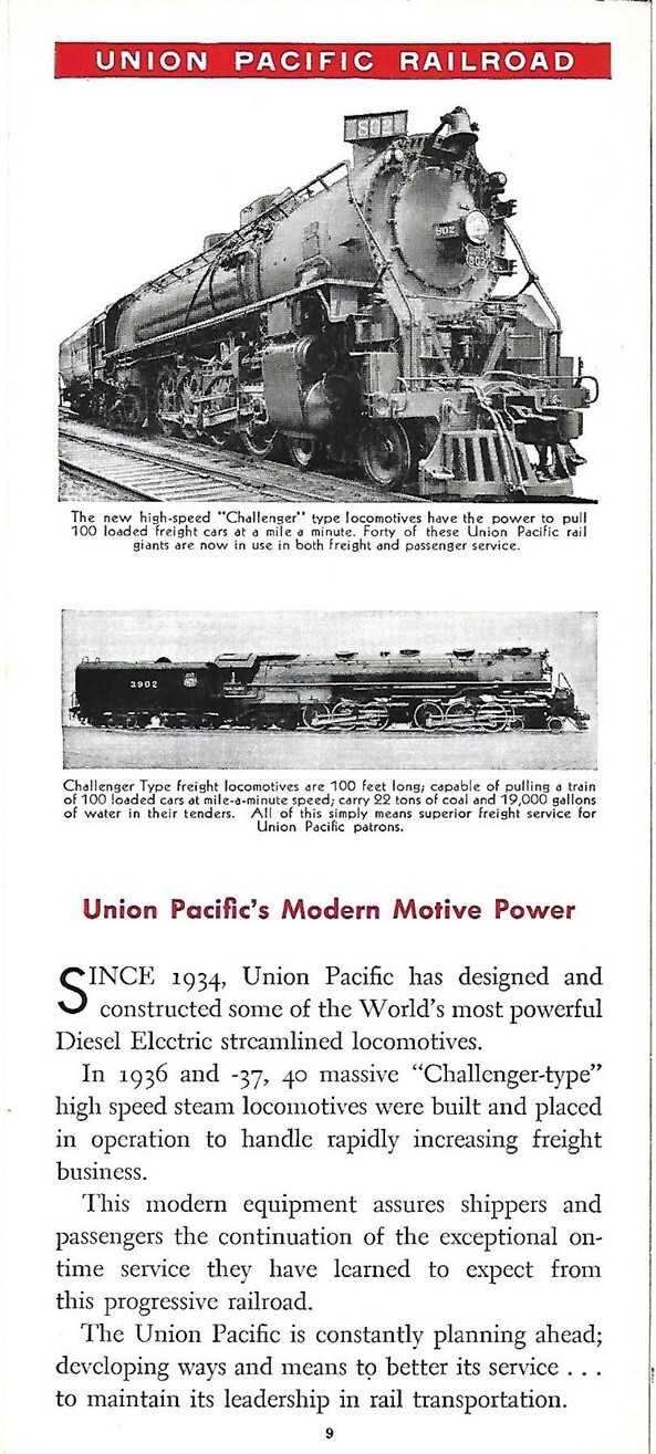 1938 UNION PACIFIC RAILROAD United States System Map Connections Photos History