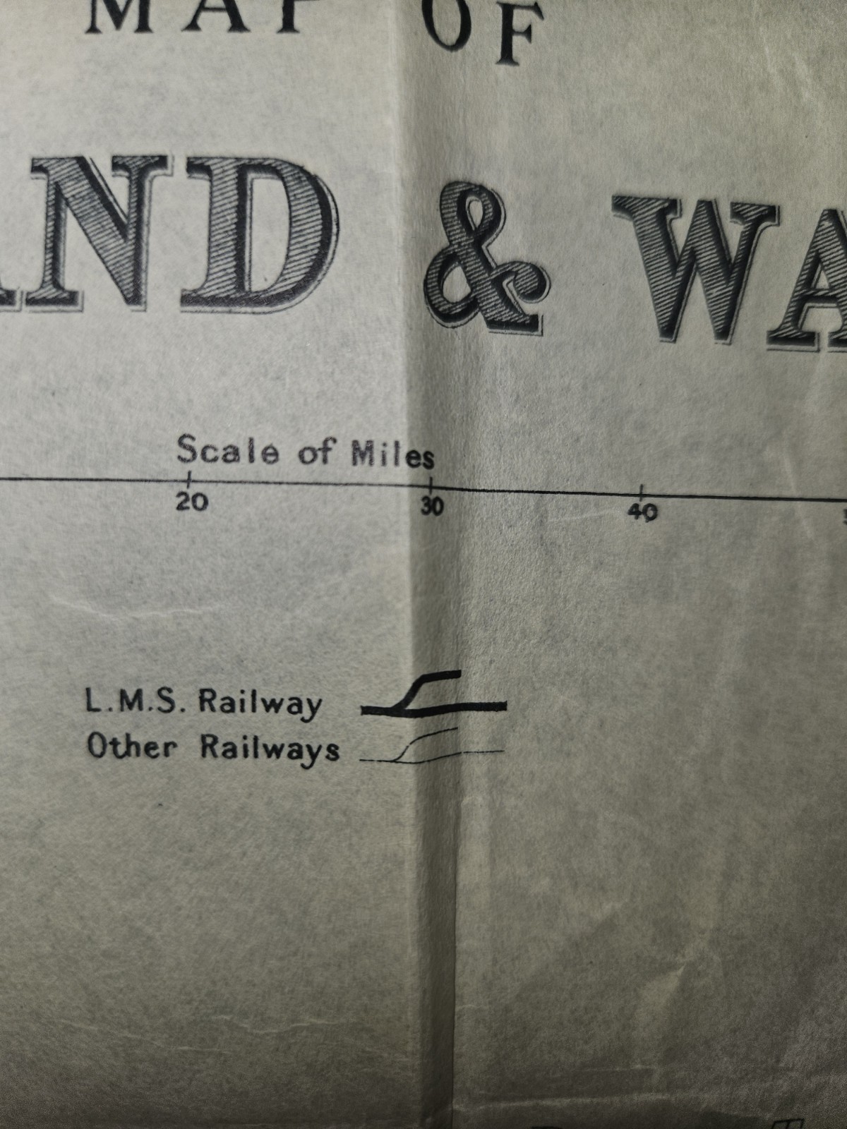 c1949 LMS England & Wales Railway Map