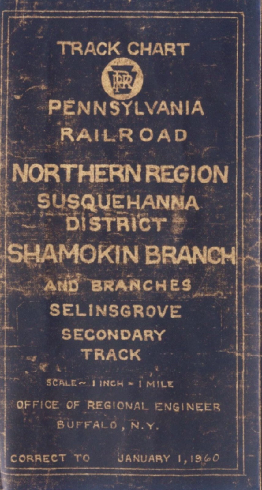 Pennsylvania RR 1960 Northern Reg Susquehanna & Br Track Chart PDF Pages on DVD