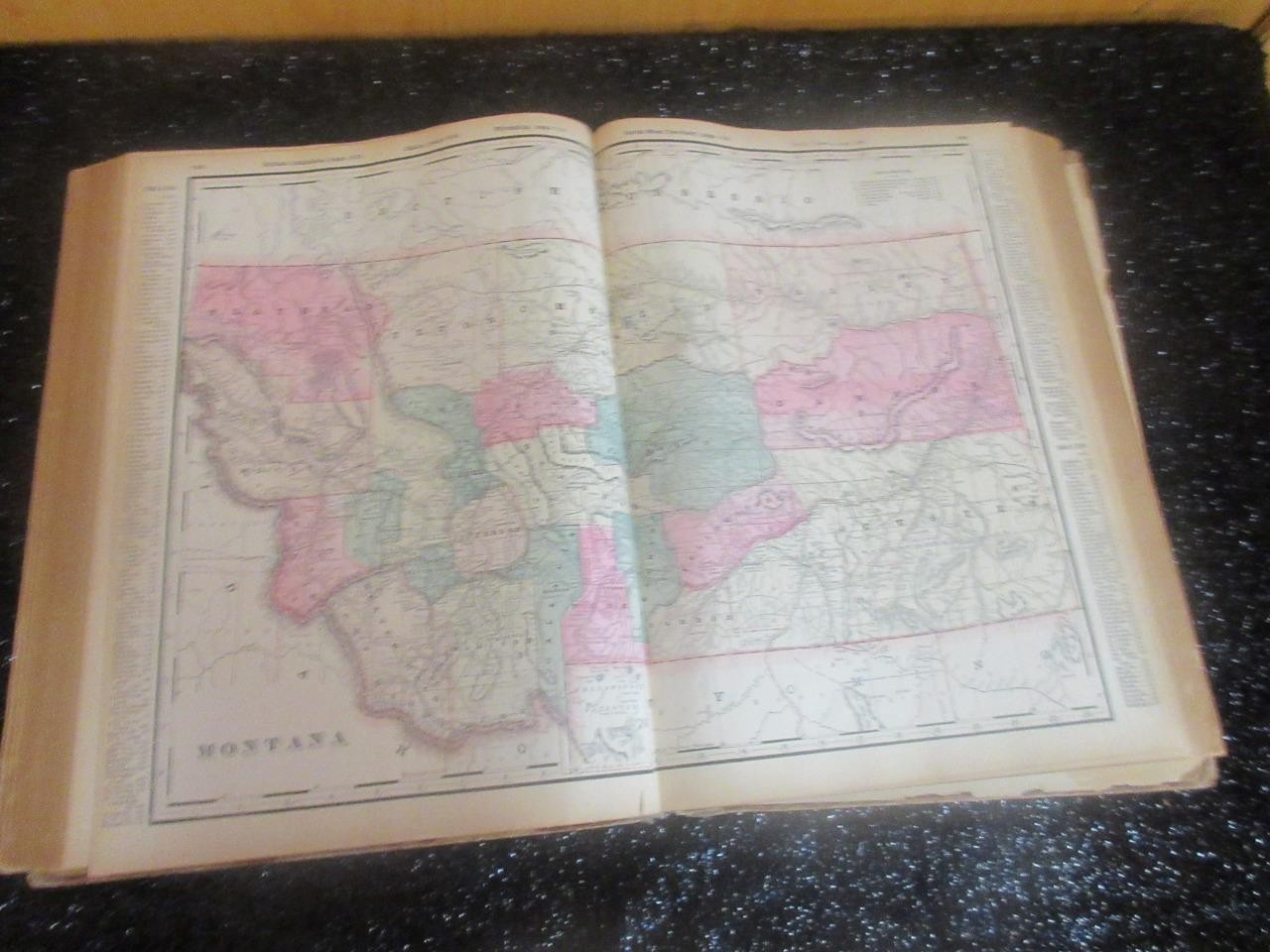 ORIGINAL 1896 CRAM’S STANDARD AMERICAN RAILWAY ATLAS OF THE WORLD COLOR MAPS