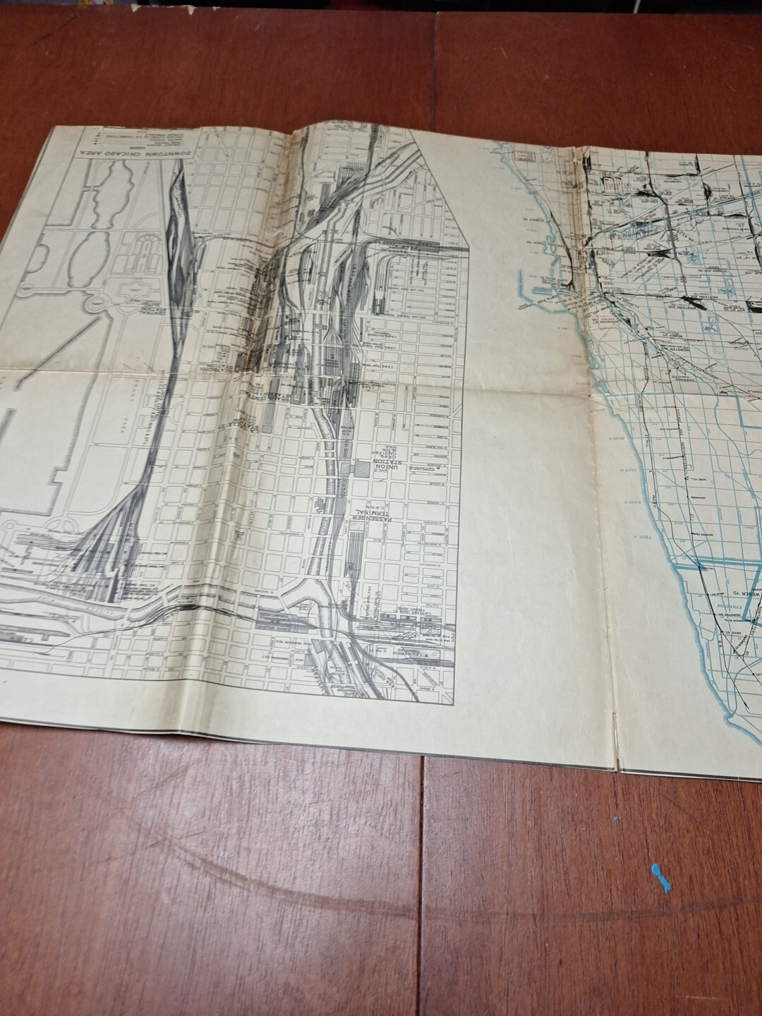 HTF 1935 Official Chicago Switching Committee Railroad Terminal District Map