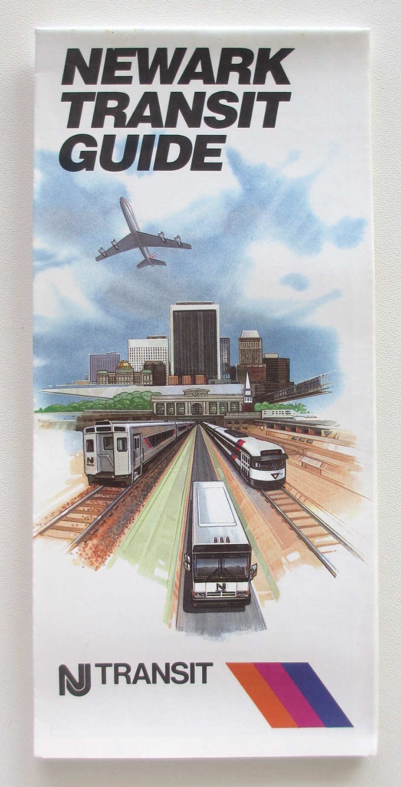 Vintage June 1990 New Jersey Transit NJT Newark Transit Guide Map NJ