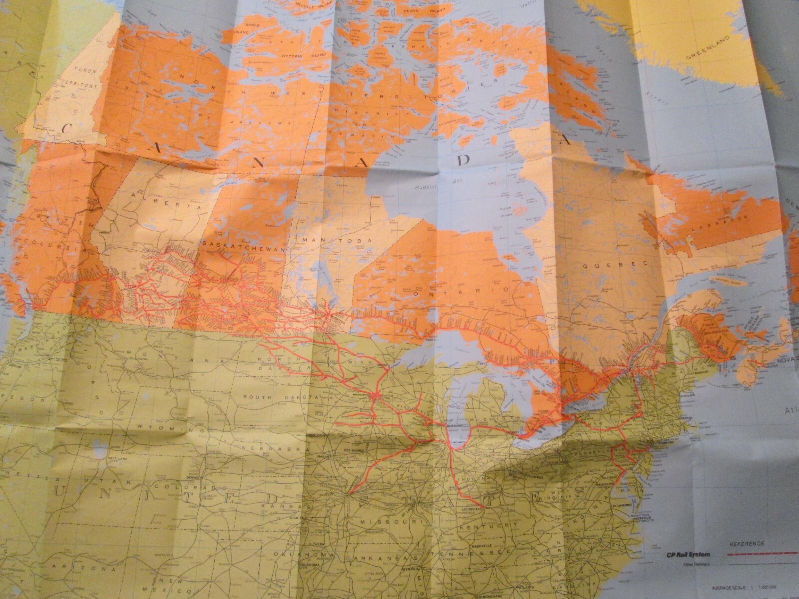 Canadian Pacific CP Rail System Map 1992