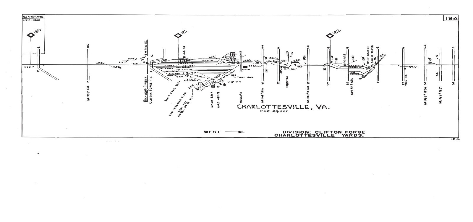 Chesapeake & Ohio 1967 Mainline Track Chart Diagram PDF Pages on DVD