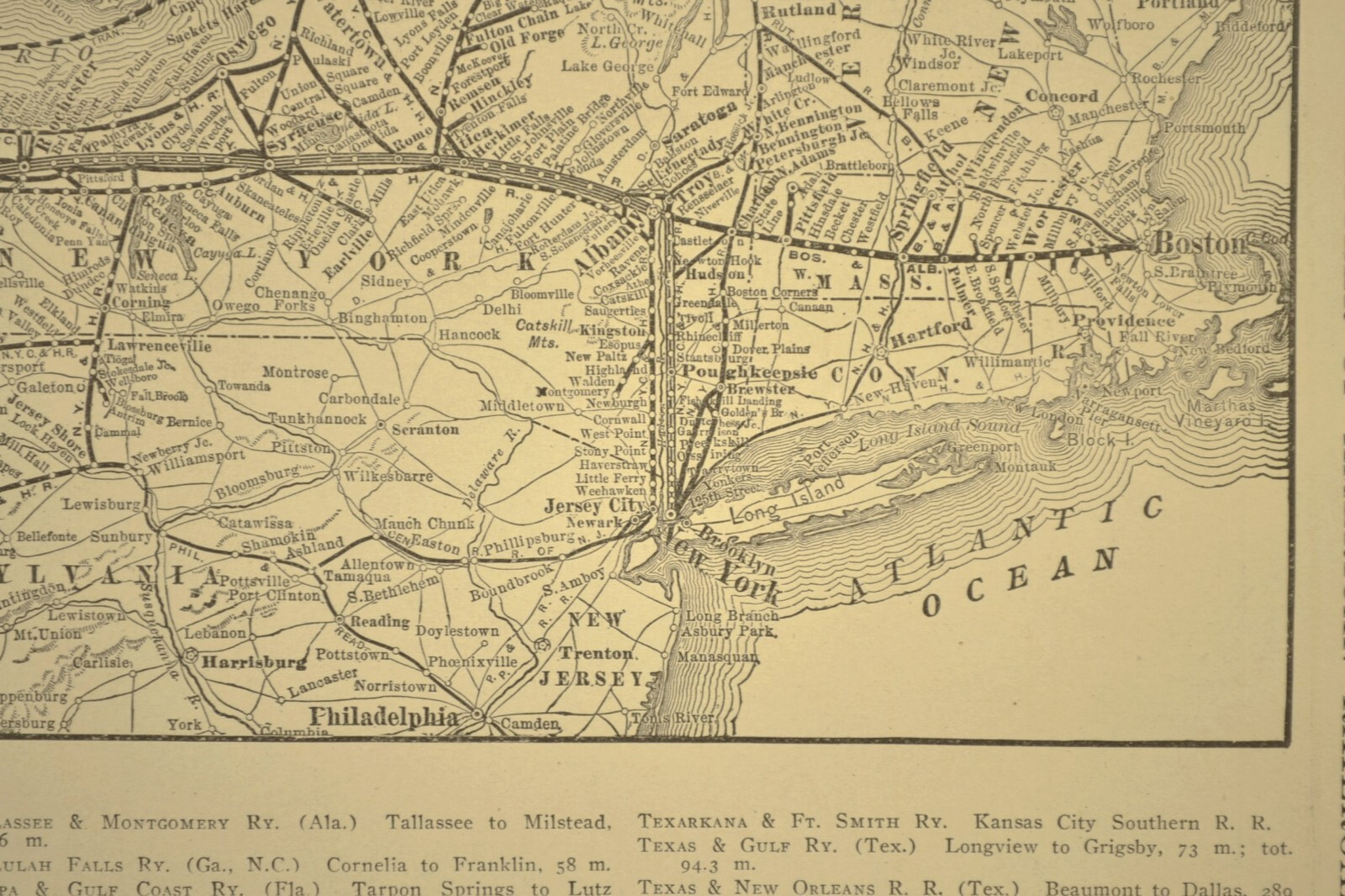 Vintage NEW YORK CENTRAL Railroad Map of NYC Railway Old Antique ca 1918