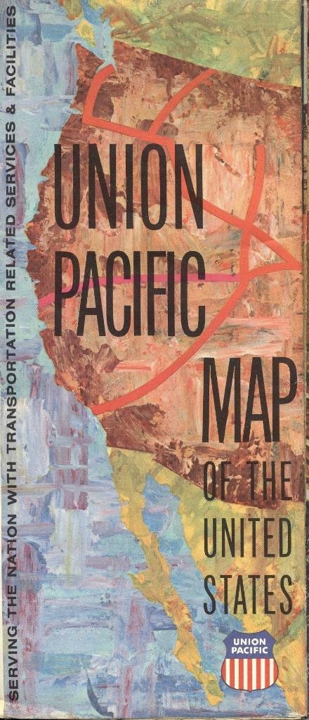 1971 UP Union Pacific Railroad system map – illustrated
