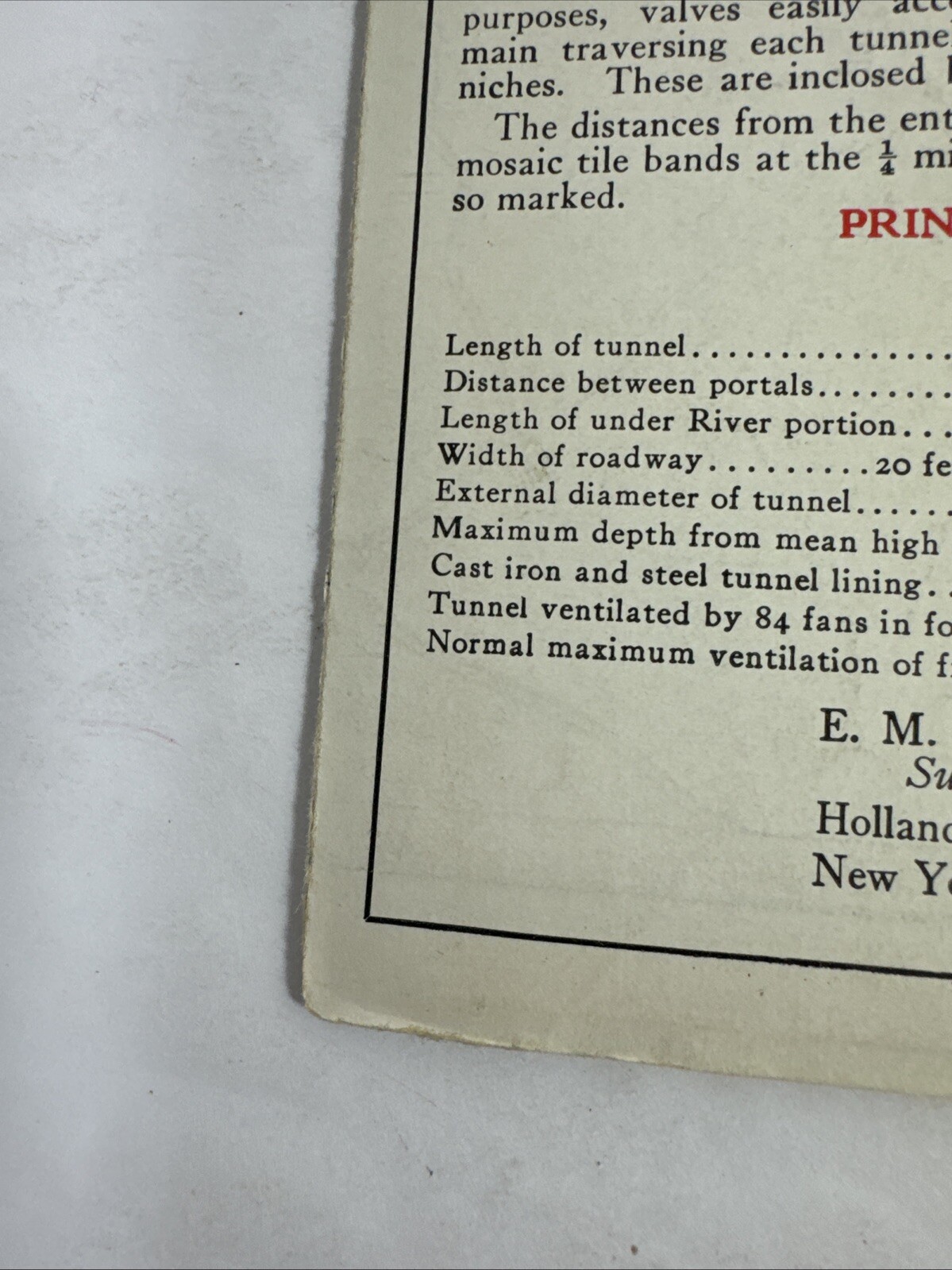 RARE 1938 New York City Map NYC Road Highway Bridge Tunnel PORT AUTHORITY