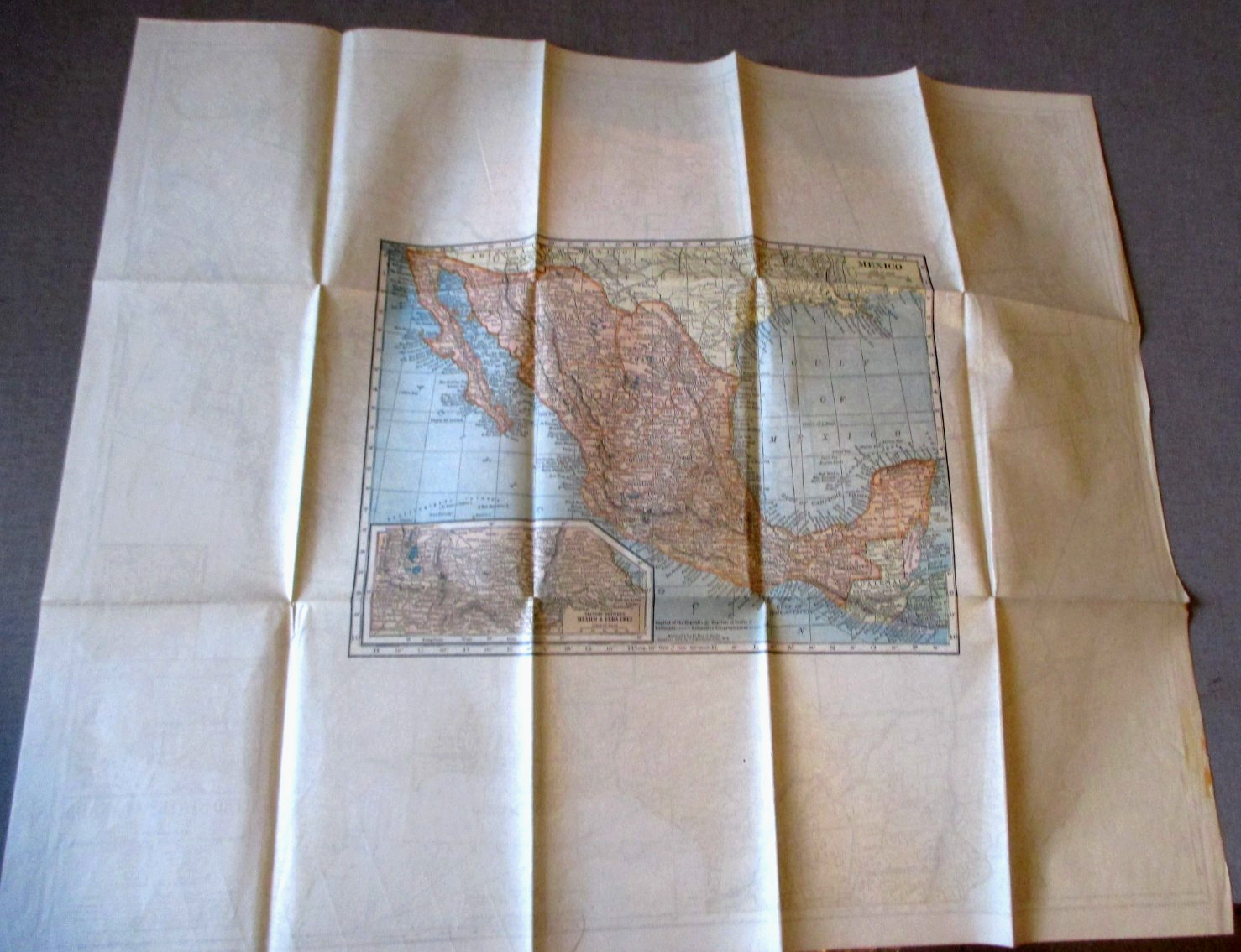 1906-UNITED STATES & CANADA HAMMONDS RAILROAD MAP & 1904 MEXICO HAMMONDS MAP-21″
