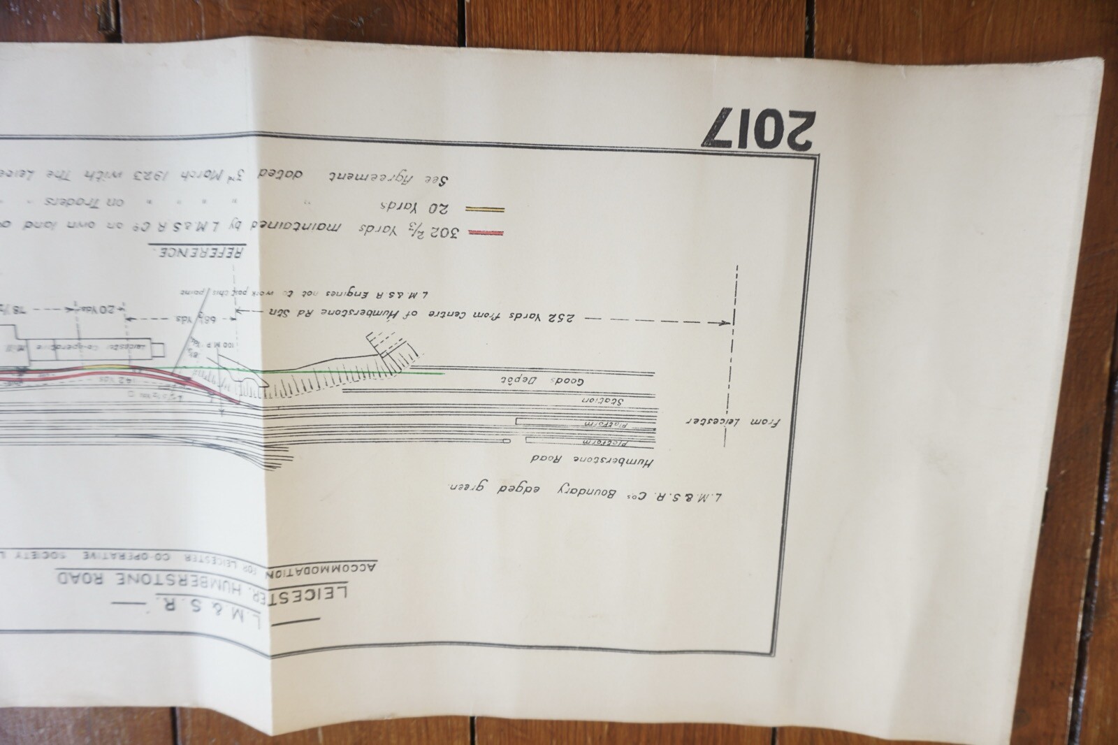 1931 Leicester Humberstone Road LMS Railway Track Plan Map Drawing Diagram