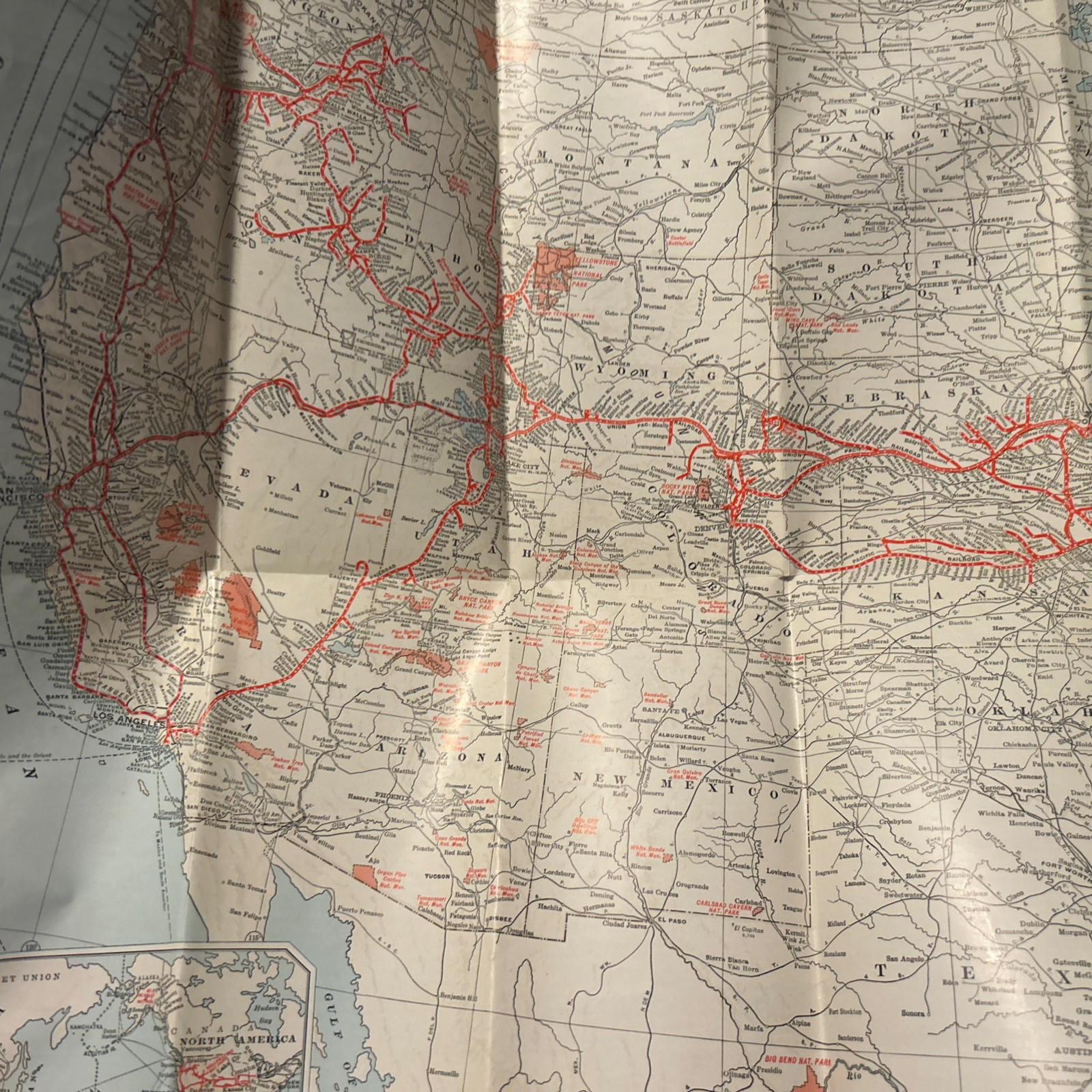 1956 Union Pacific Map Of The United States 32″ x 19″