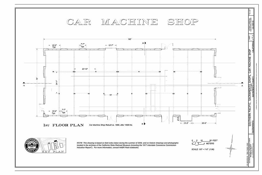 Southern Pacific Sacramento Shops Historic Drawings/Photos/Data PDF pages on DVD