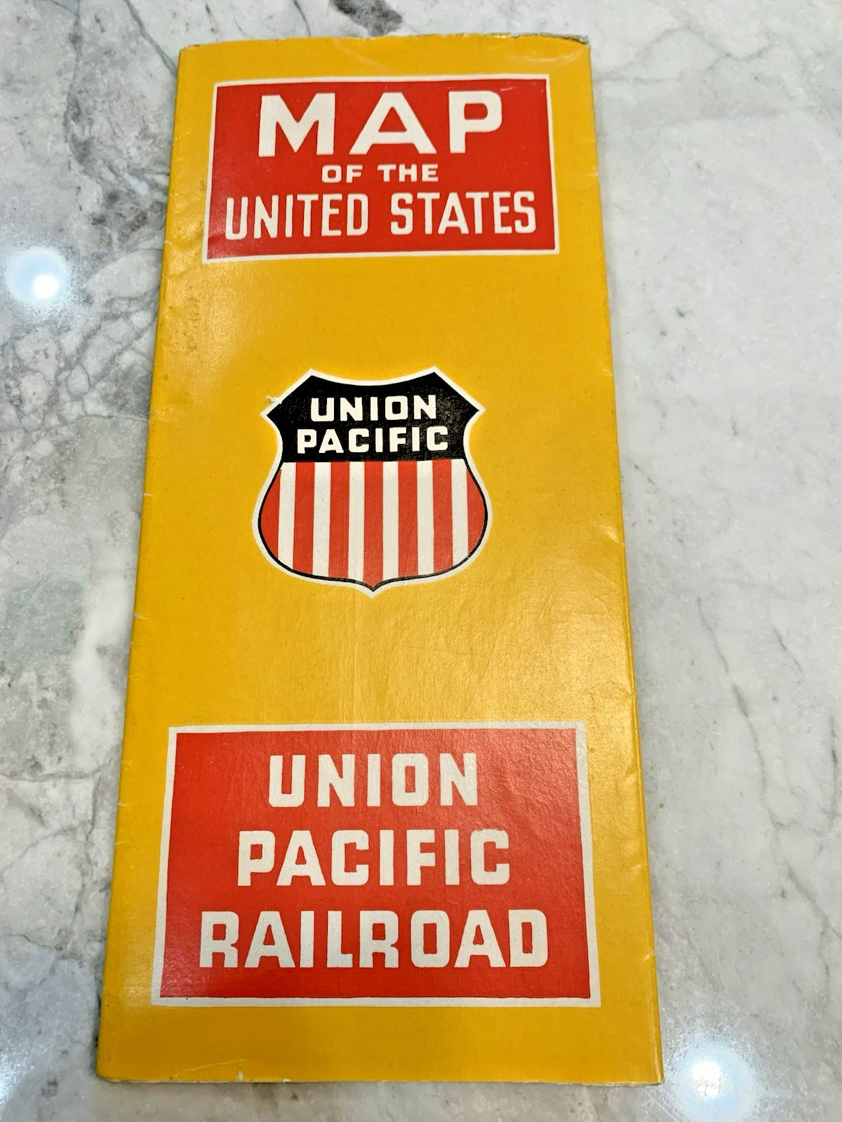 Vintage Map Of The United States Union Pacific Railroad Brochure Pamphlet