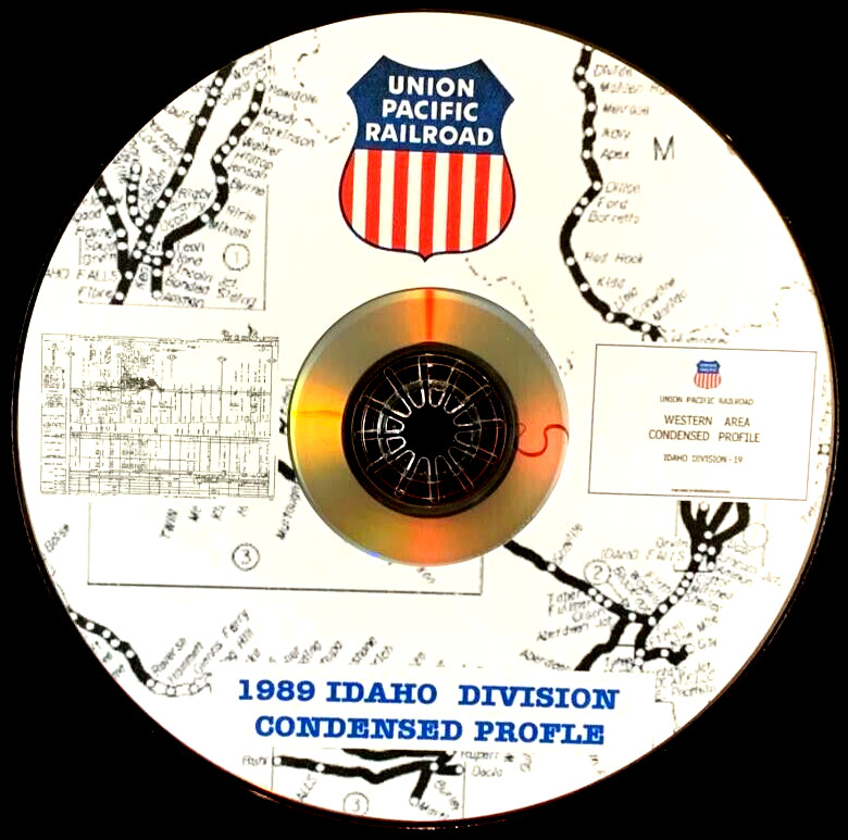 Union Pacific 1989 Idaho Division – 19 Condensed Profile PDF Pages on DVD