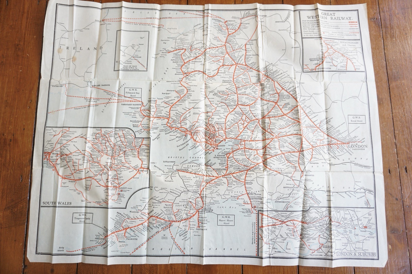 GWR Great Western Railway Map 66cm x 51cm Ref 26
