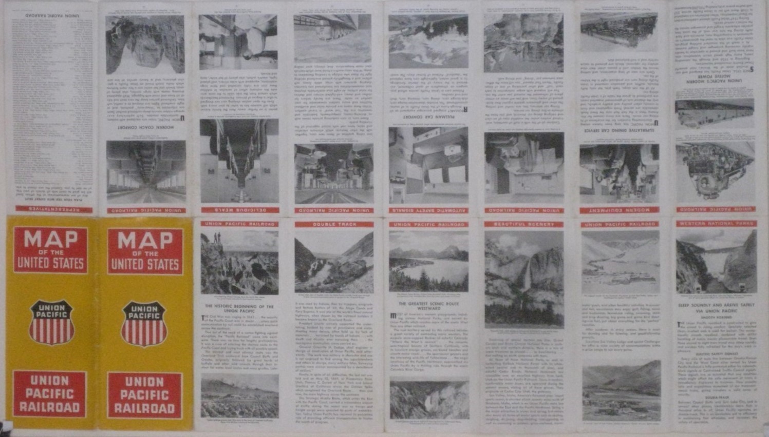 1949 UNION PACIFIC RAILROAD United States System Map Connections Photos History