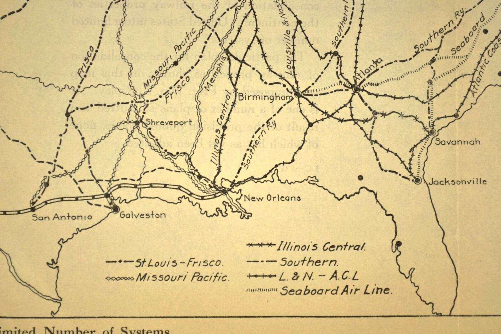Antique Railroad Map Proposed Consolidated RR Merger Plan Ripley RARE Original