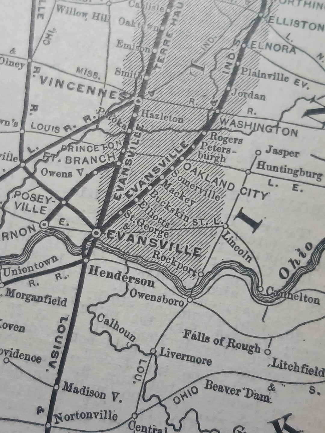 ~1898 Train Route Map CHICAGO & EASTERN ILLINOIS RAILROAD SYSTEM Coal Fields