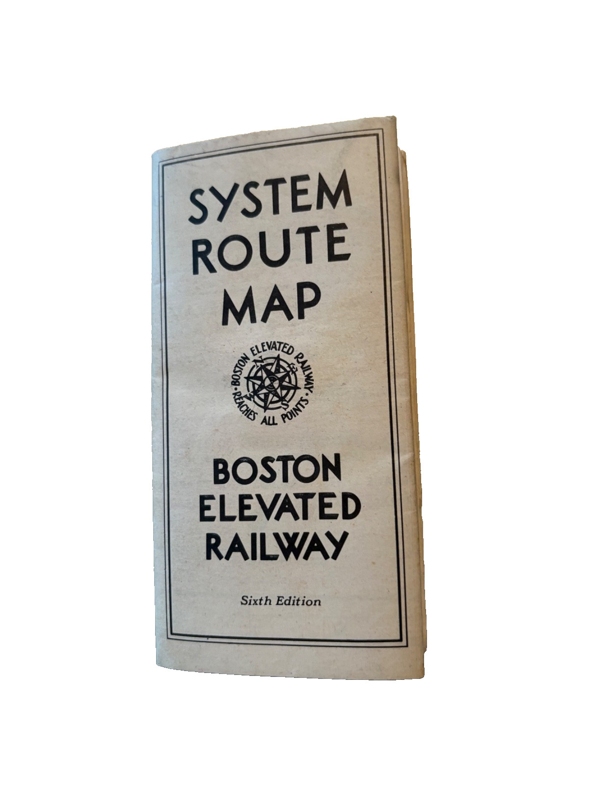 Boston Elevated Railway Route Map 6th Edition Transit Foldout & Travel Info book