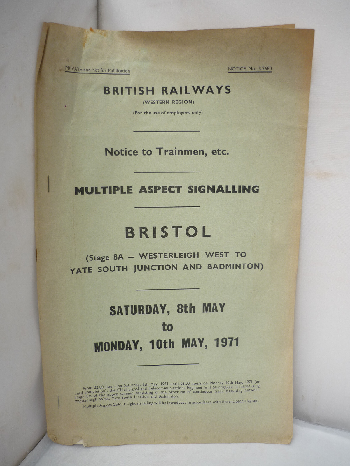 British Railways – Bristol – Multiple Aspect Signalling 1971 – Westerleigh West