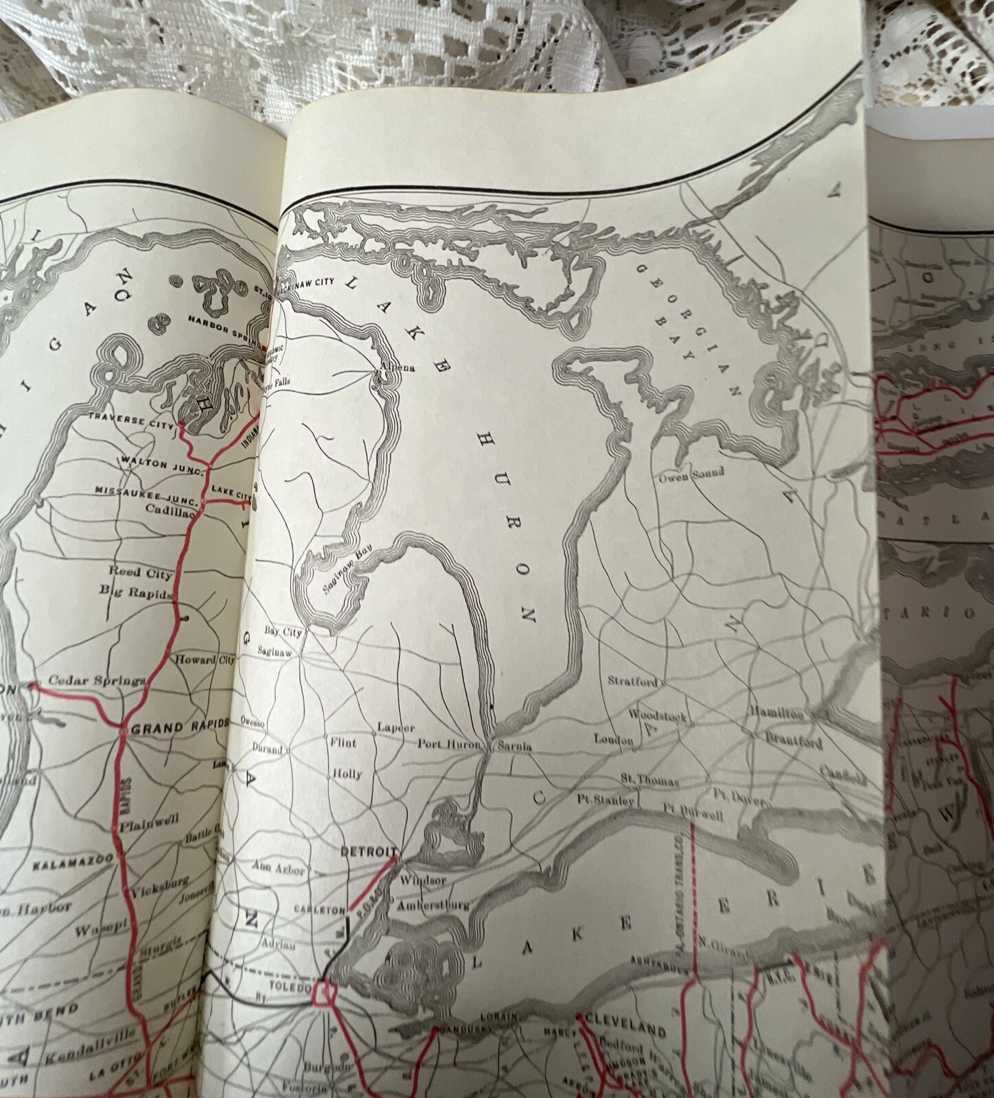 Pennsylvania Railroad – Original 1931 System Map. Antique