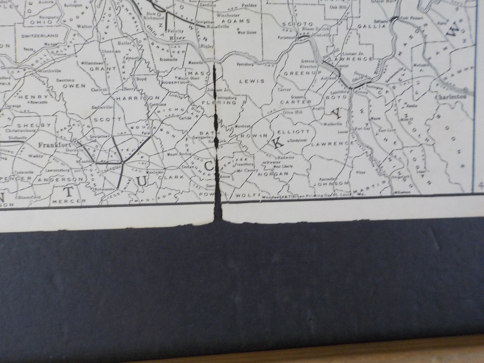 Map Central ELectric Traffic Association 1912-1923 REPRODUCED 1941