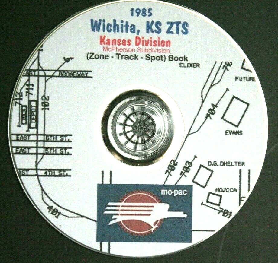 Missouri Pacific 1982 Wichita, KS McPherson Subdivision ZTS PDF Pages on DVD