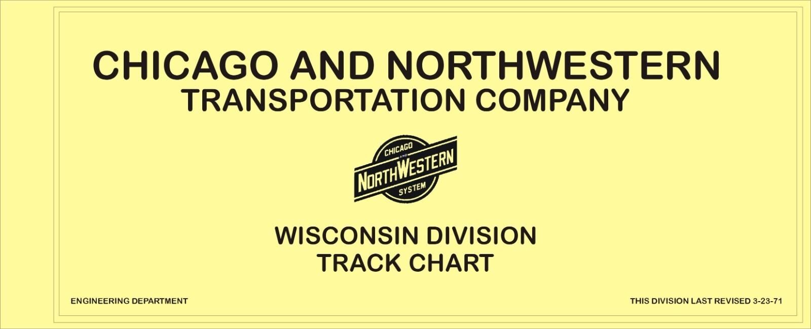 Chicago & Northwestern RR 1971 Wisconsin Division Track Chart PDF Pages on DVD
