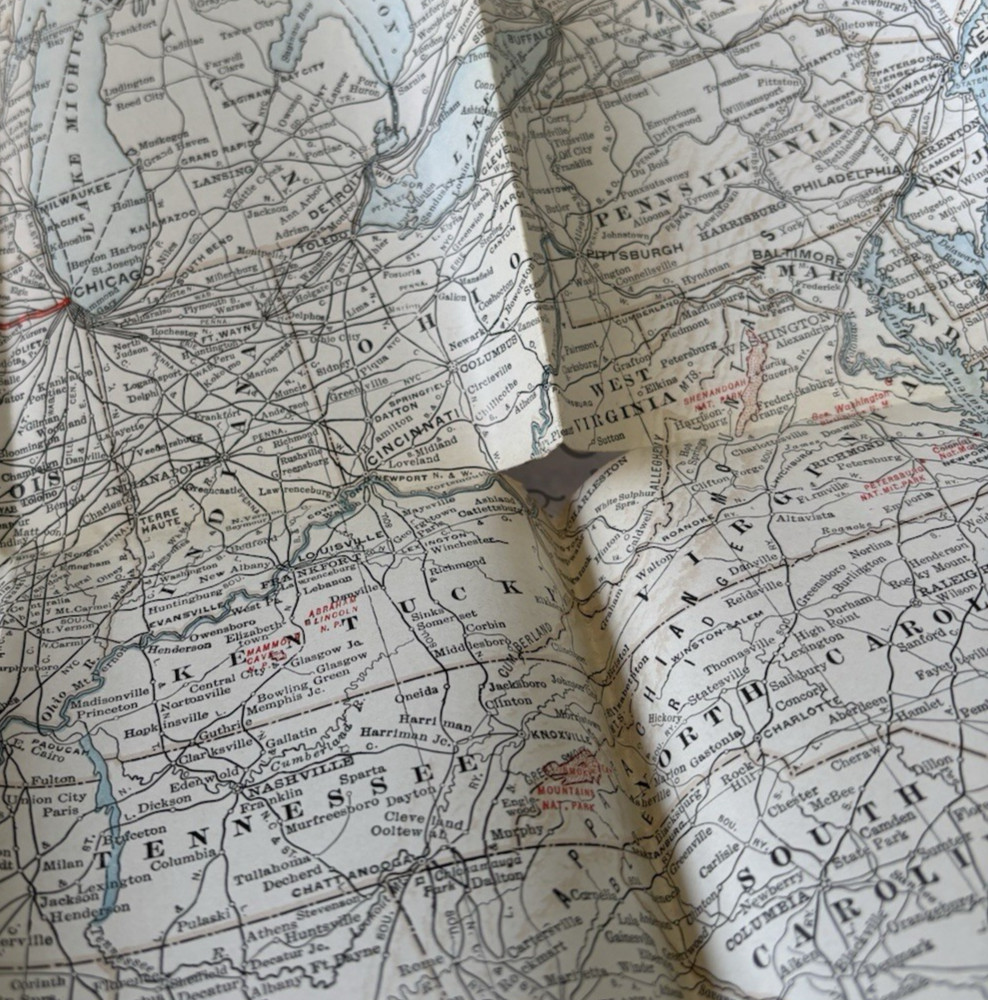1949 UNION PACIFIC RAILROAD United States System Map Connections with Photos
