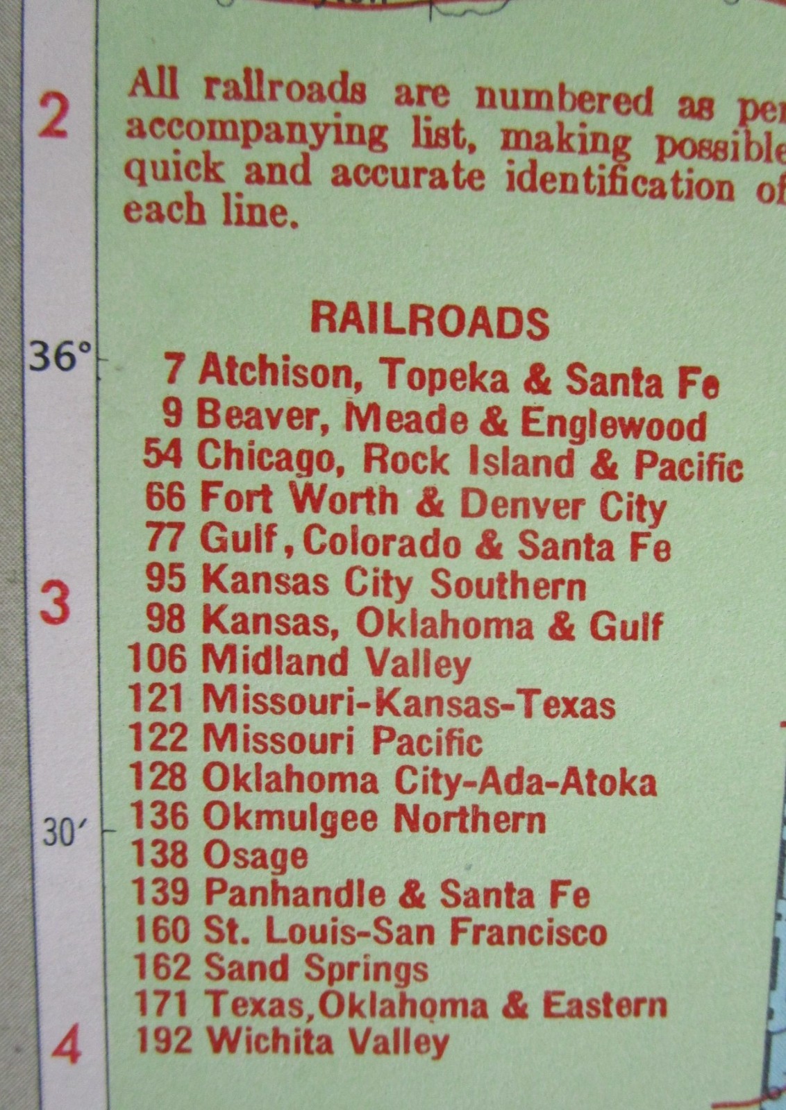 OR OK Vintage 1951 OREGON RAILROAD MAP. SUMPTER VALLEY RR or OKLAHOMA. OSAGE RR