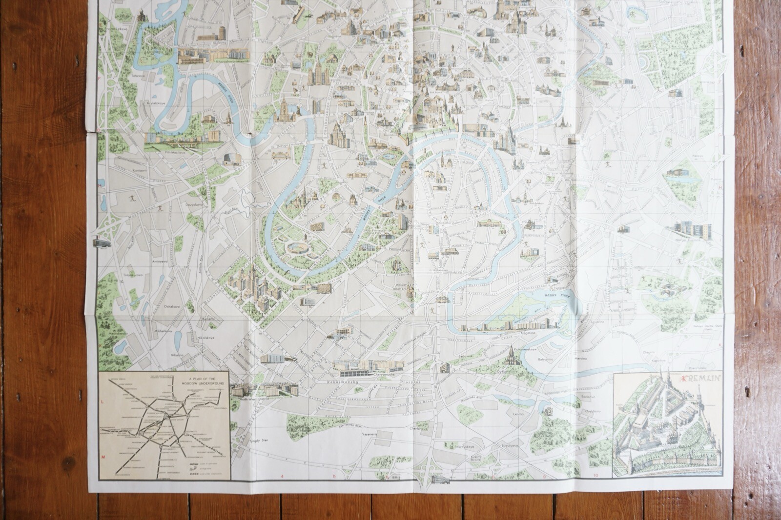 c1960s 1970s Moscow Russia Railway Map