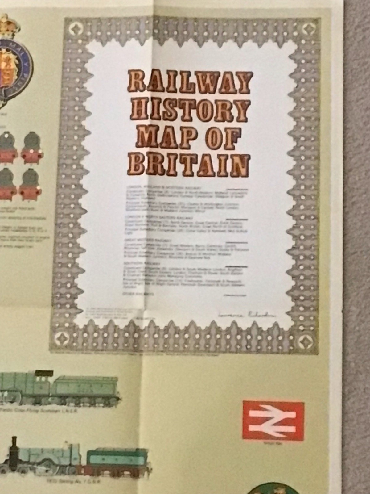 Bartholomew’s Railway History Map Of Britain – 1970’s