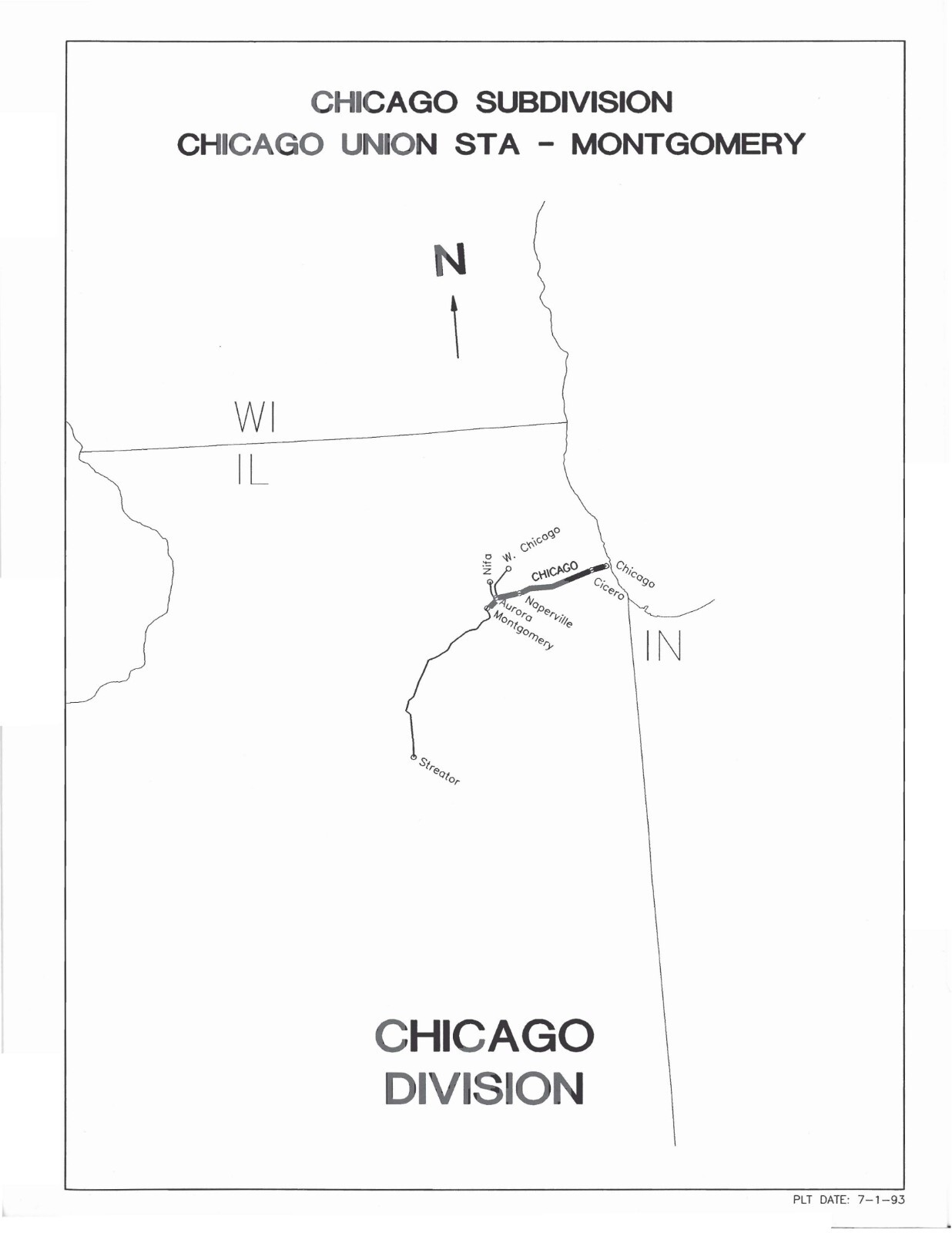 Burlington Northern 1993 Chicago Division Track Charts PDF Pages on DVD