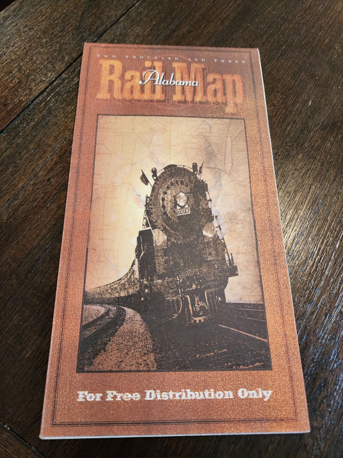 Huge Foldout 2001/02 Alabama Rail Map