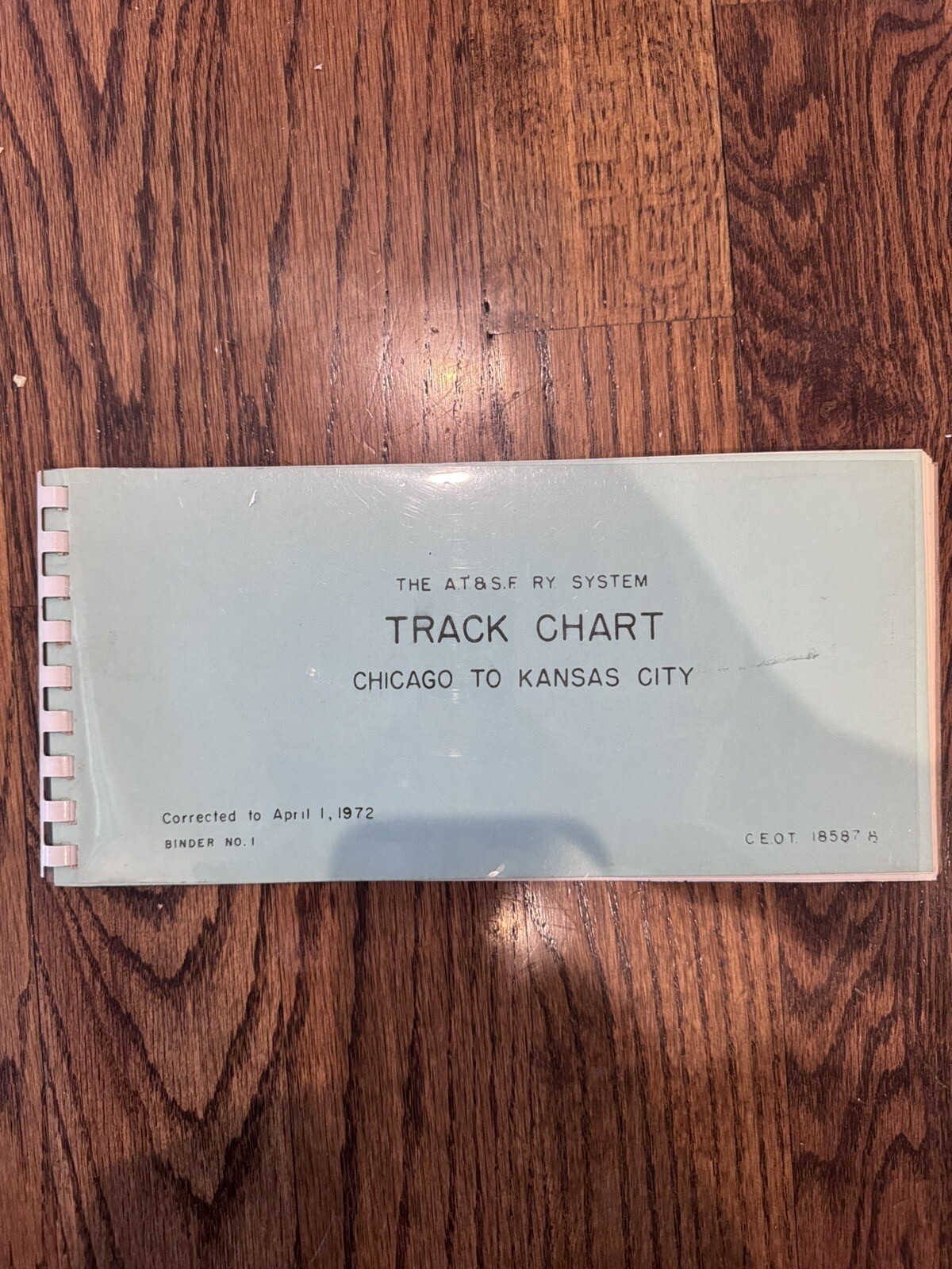 ATSF Santa Fe Railroad System Track Chart Binder 1 1972 Chicago To Kansas City