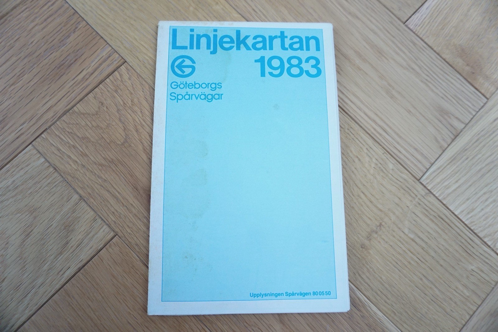 1983 Linkekartan Gothenburg Sweden Bus Tram Railway Route Map Sparvagen