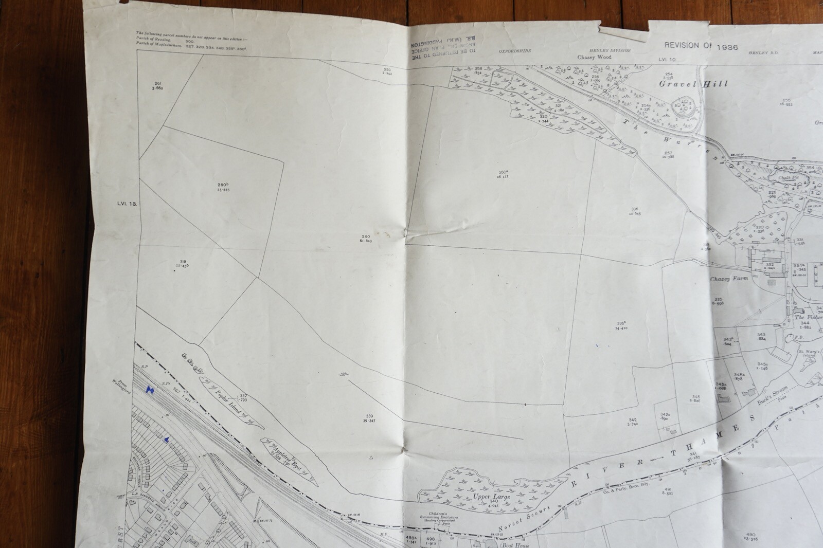 1936 Gravel Hill Beecham Hill Reading GWR Great Western Railway OS Railway Map