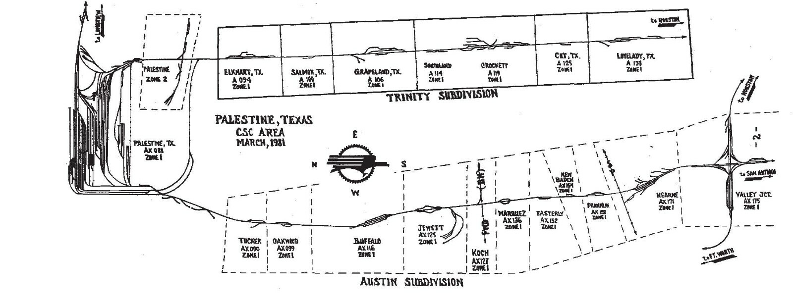 Missouri Pacific 1982 Palestine TX CSC ZTS PDF Pages on DVD