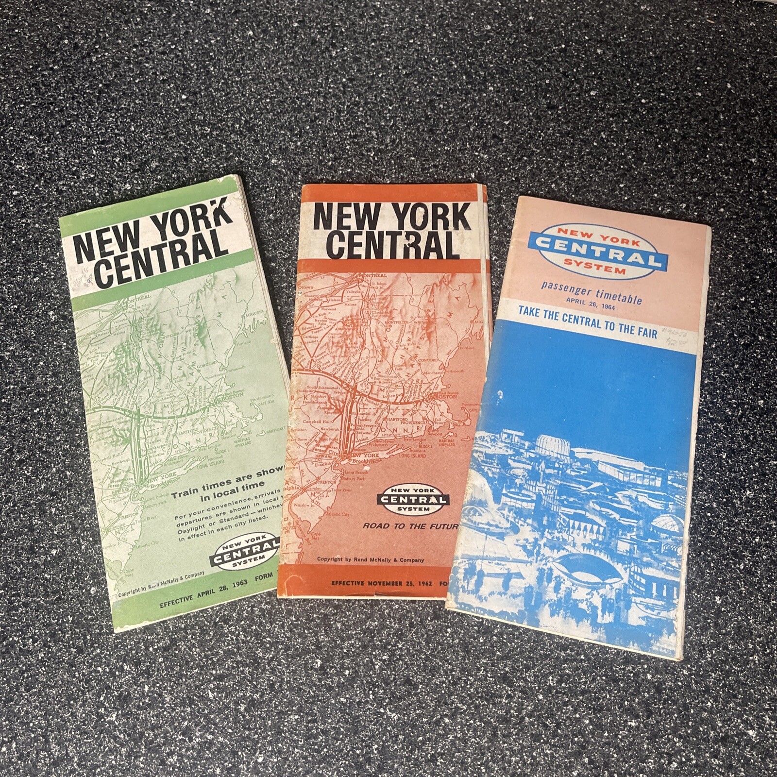 Vintage 1960s Rand McNally New York Central System Railway Railroad Train Maps 3