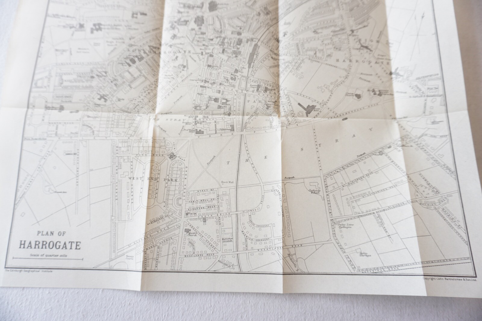 c1930 Harrogate LNER Railway Map
