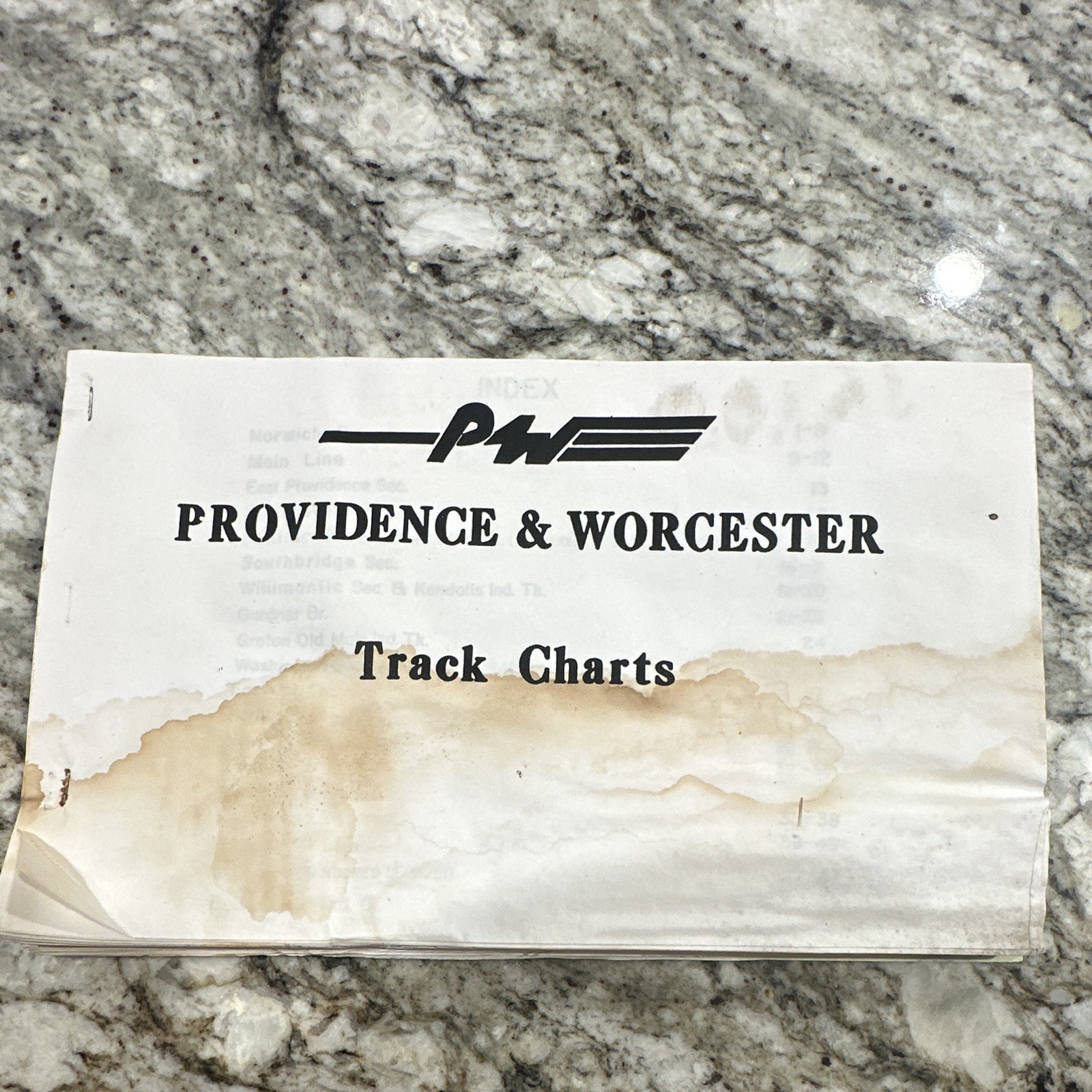 P&W Providence & Worcester Track Charts Railroad Map Booklet 1996