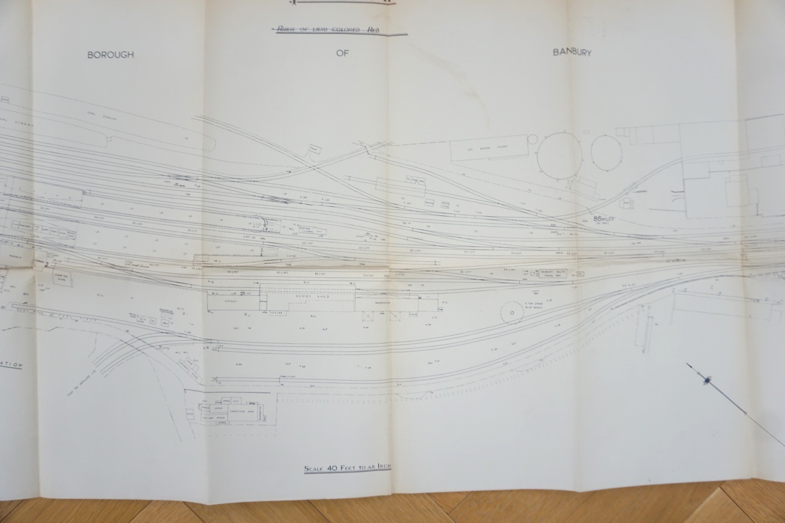 1967 Banbury Station Railway Track Plan Diagram Map Western Region