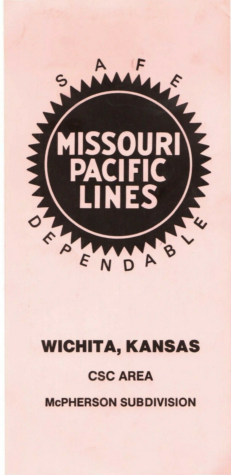 Missouri Pacific 1982 Wichita, KS McPherson Subdivision ZTS PDF Pages on DVD