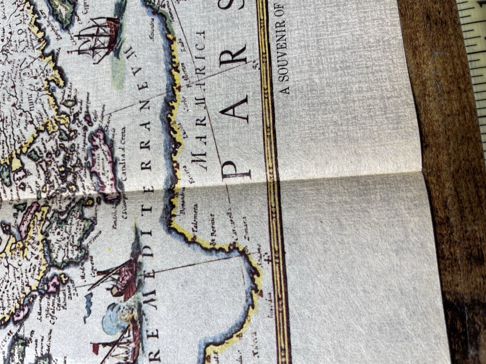 1975 Eurailpass Europe Souvenir Map Fabric Print Blaeu Style with Envelope