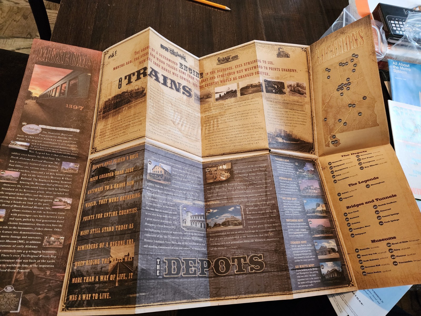 Huge Foldout 2001/02 Alabama Rail Map