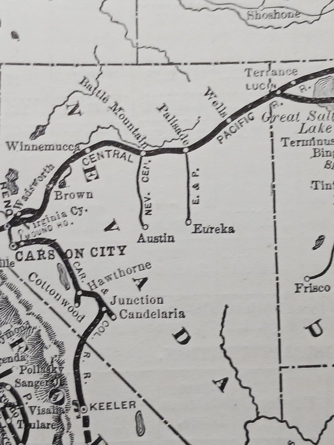 ~1904 Train Route Map SOUTHERN PACIFIC SYSTEM California Arizona Railroad Lines