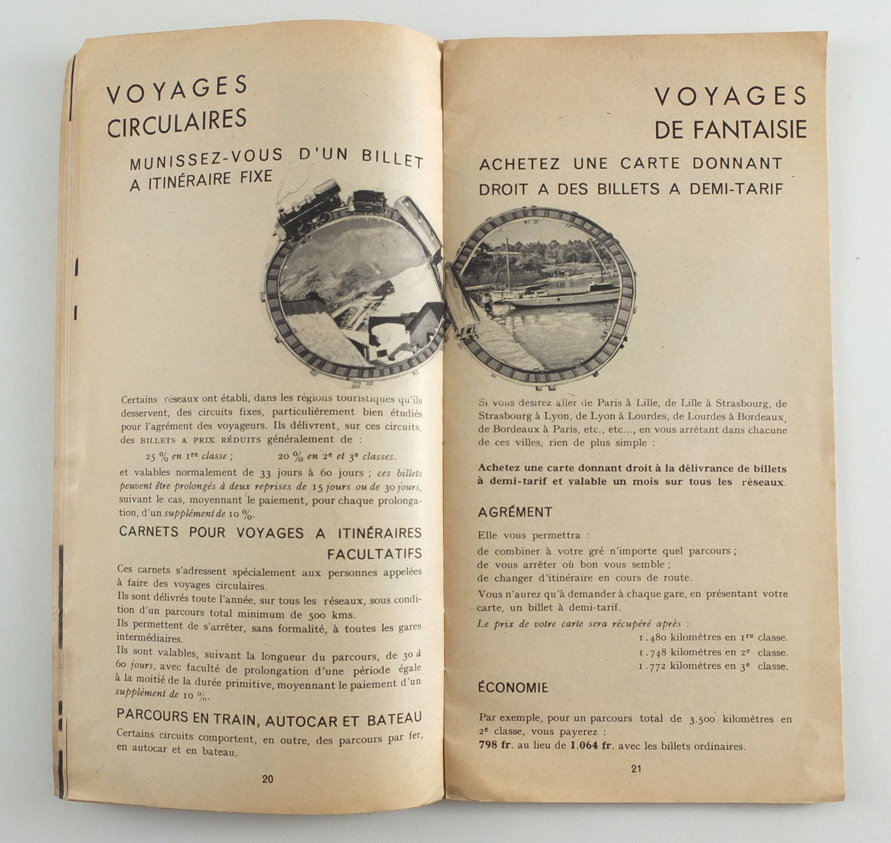 1935 France FRENCH Railways Practical Guide Book for Tourists