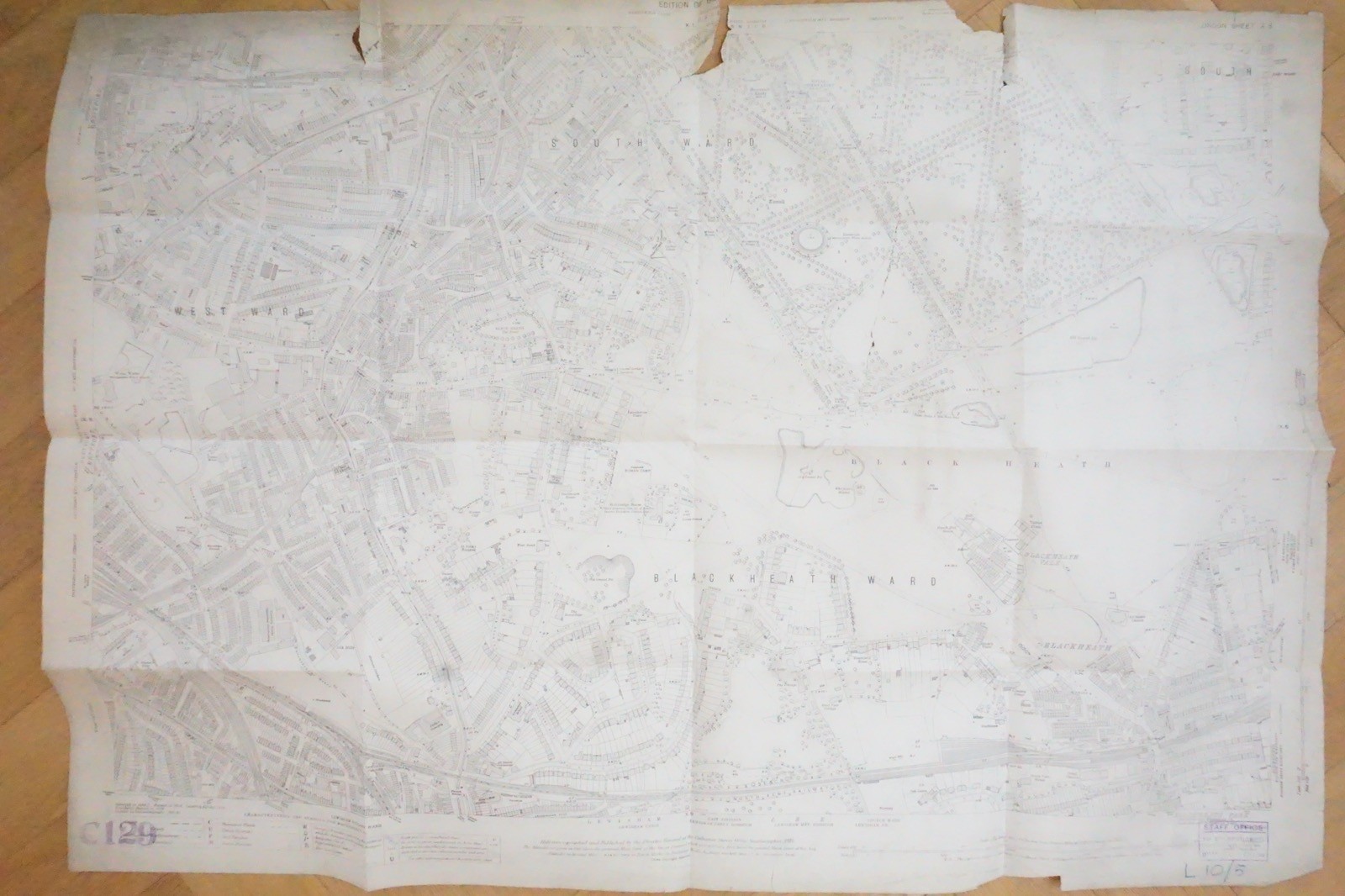 1936 Blackheath S0uth Hampstead London LMS LNER Railway OS Railway Map *