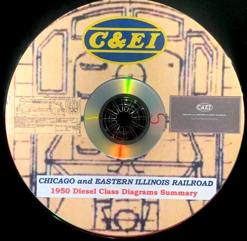 Chicago & Eastern Illinois Railroad 1950 Diesel Diagram Summary PDF Pages on DVD