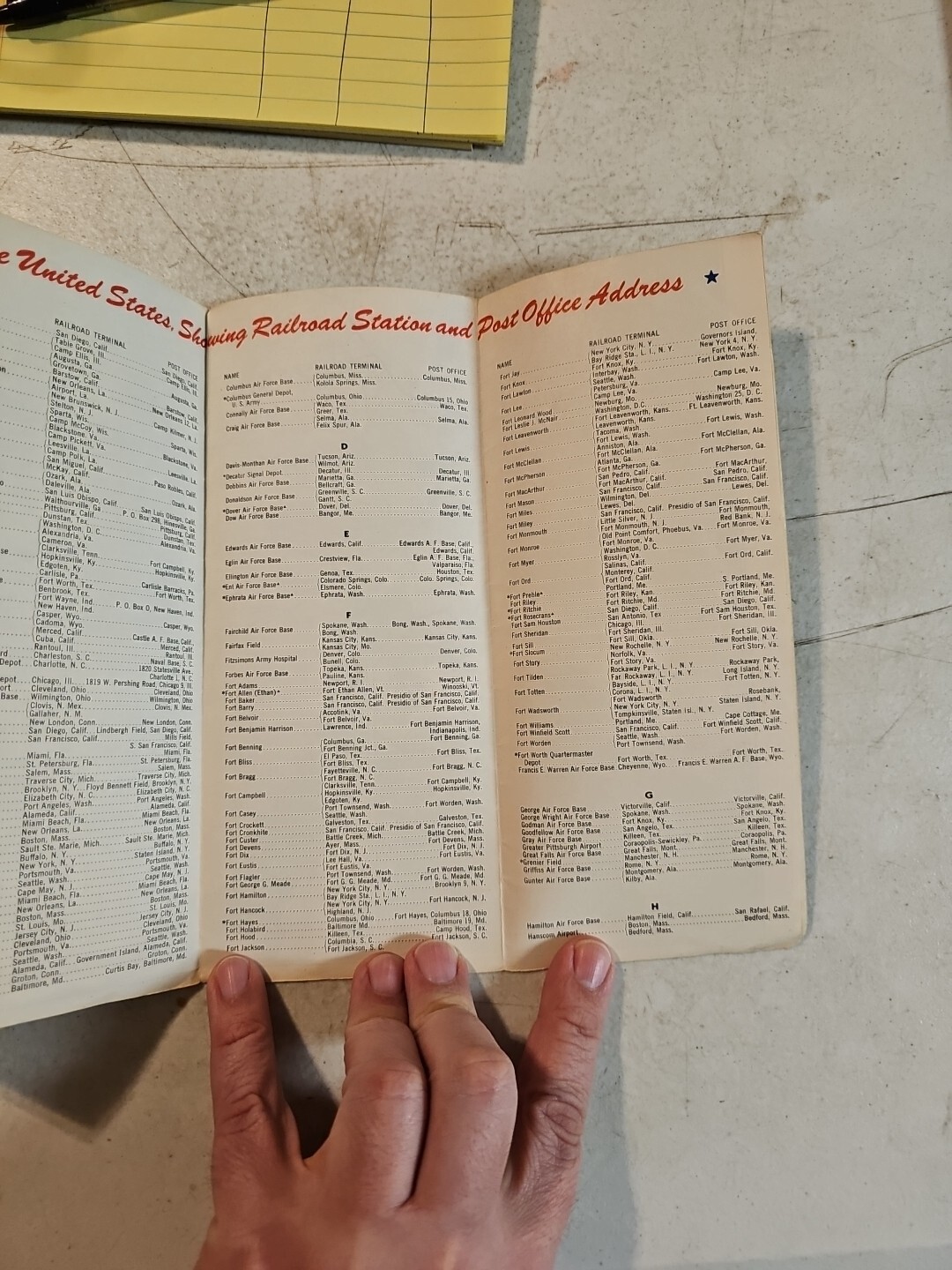 Union Pacific RR Miltary Map of the US 1952 Vintage Road Map